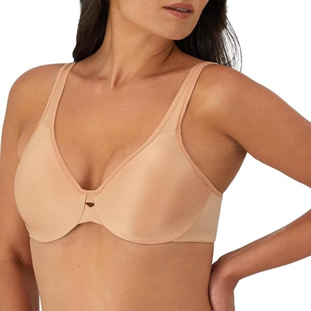 Lilyette Plunge Into Comfort Keyhole Minimizer Bra Size 38F 38DDD NEW Champagne